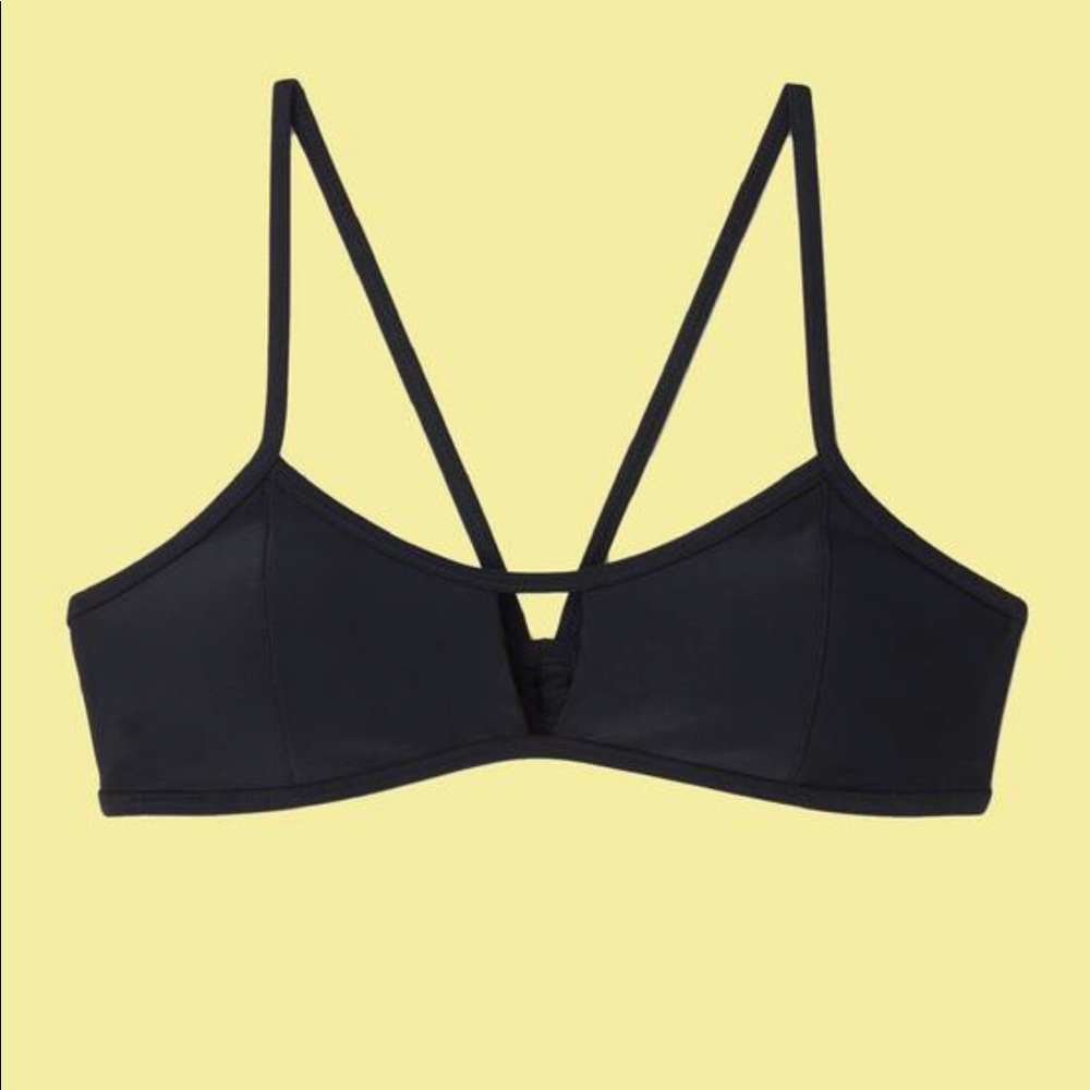 Summersalt Swimwear Black Bikini Top Size 6